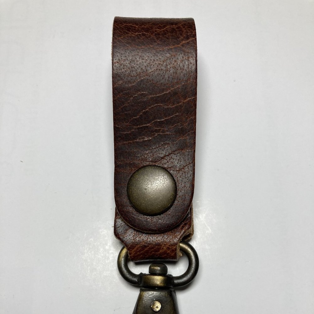Leather Belt Loop Keychain (Brown)